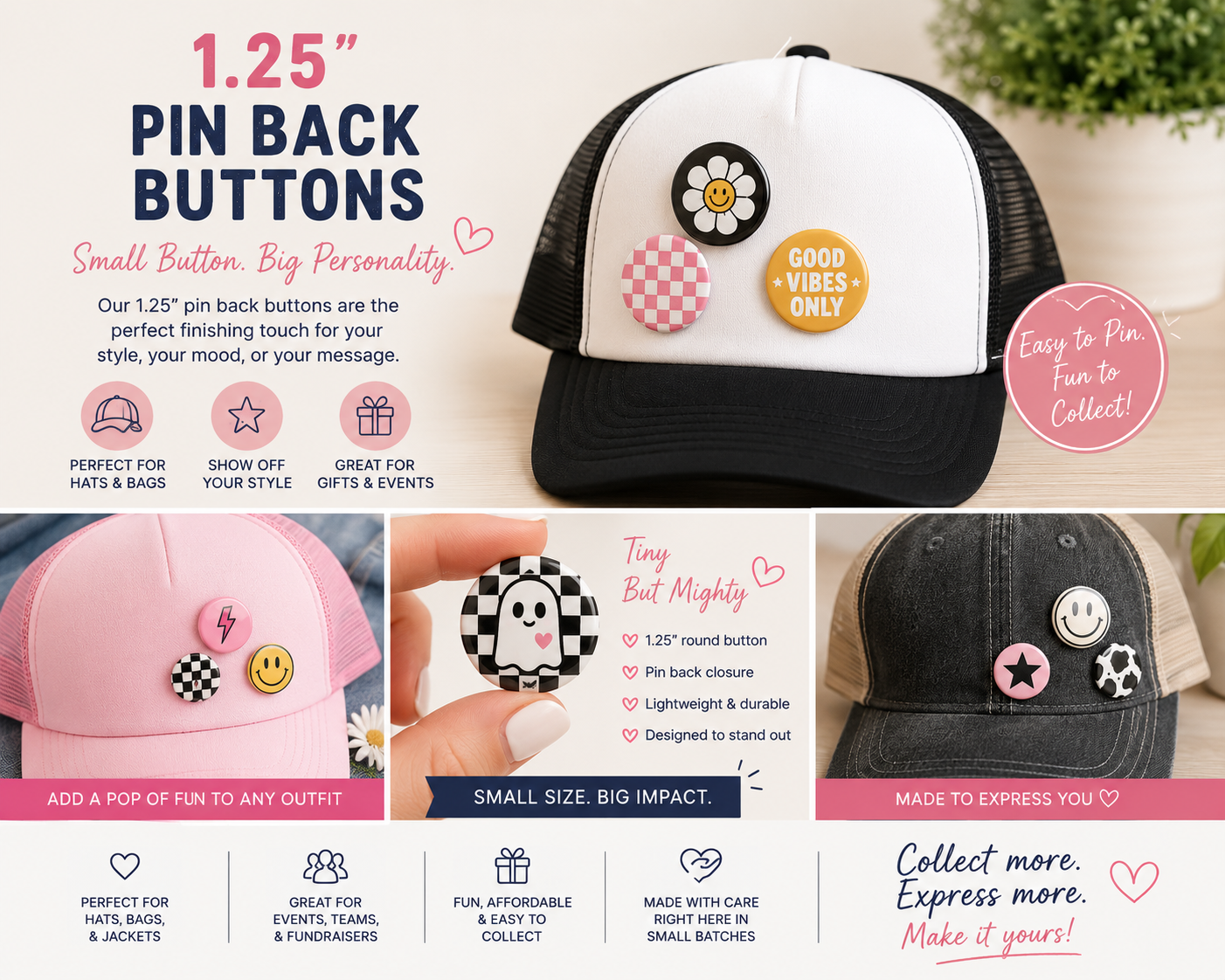 Custom Pin Back Button 1.25"